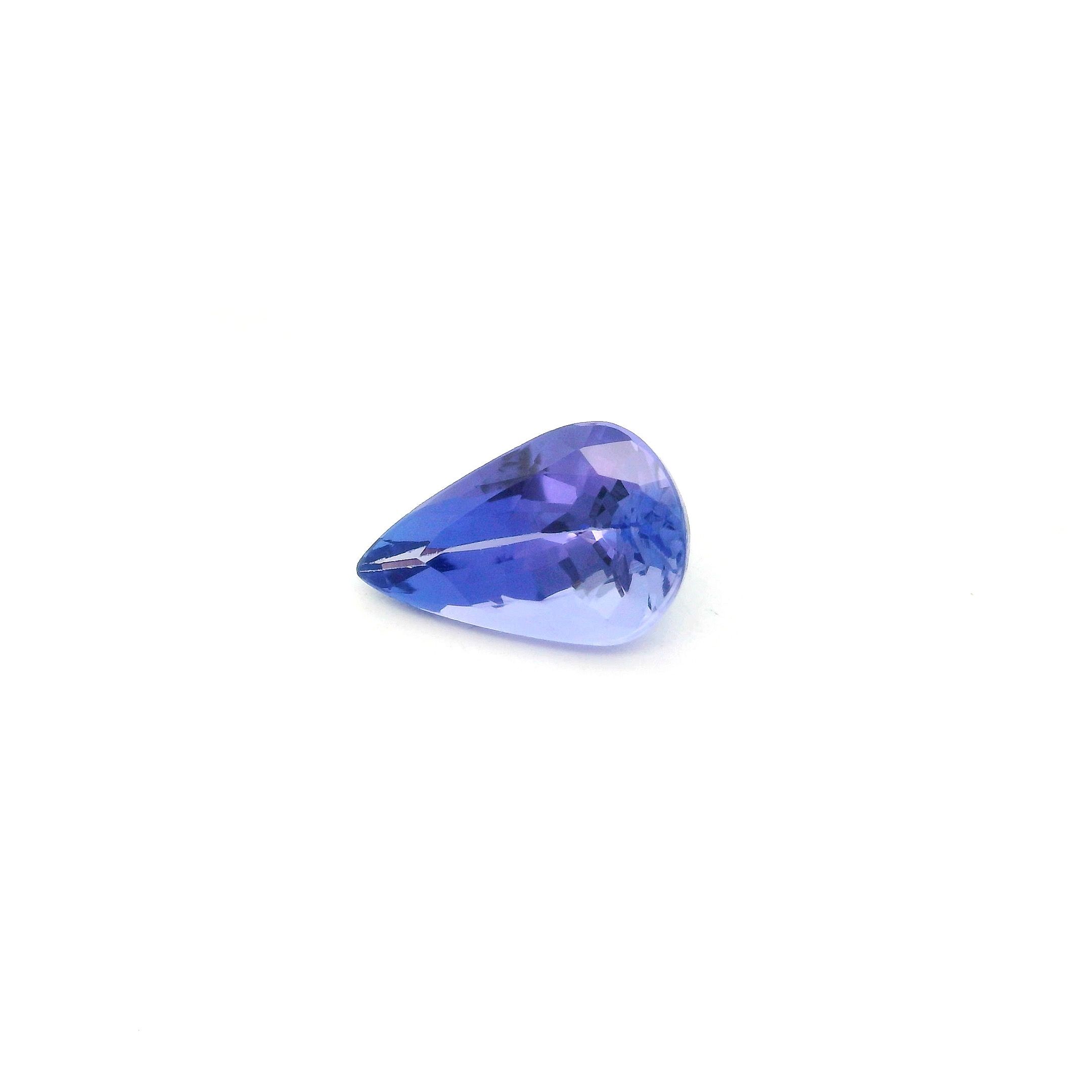 Tanzanit 1,22 ct, niebieski, szlif gruszka