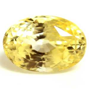 Szafir 1,51 ct, żółty, szlif owalny