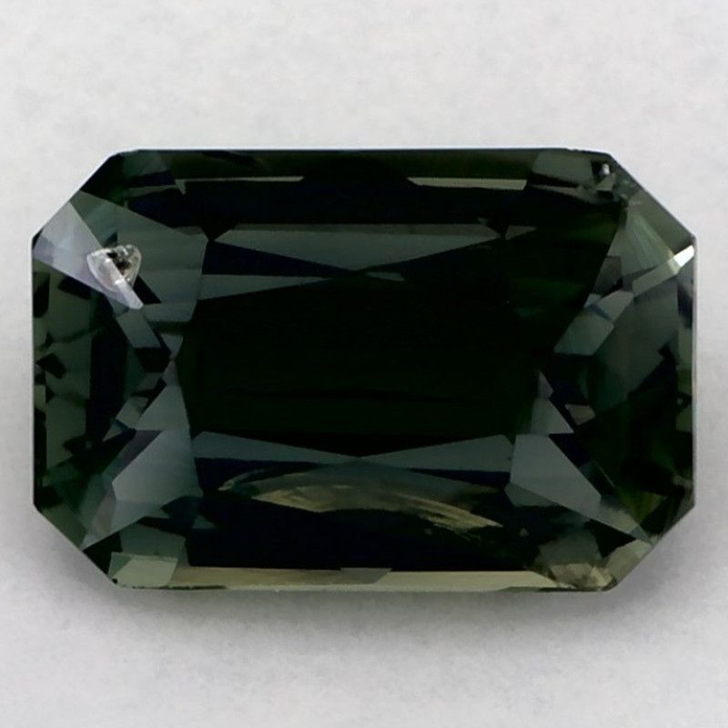 Szafir 1,39 ct, zielony, szlif radiant