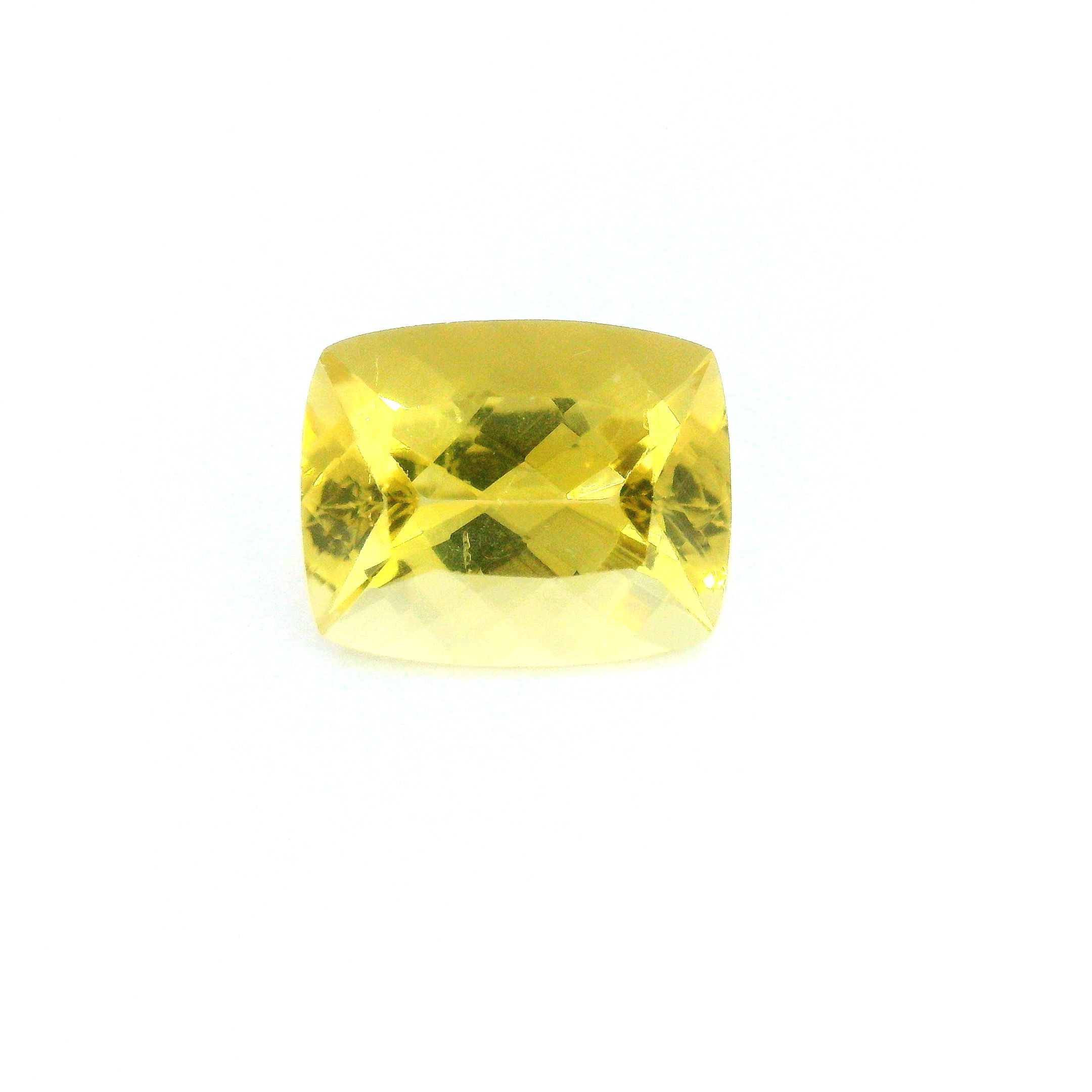 Heliodor 2,82 ct, żółty, szlif cushion