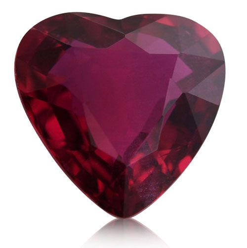 Rubin 2,02 ct, czerwony, szlif serce