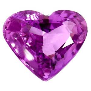 Szafir 1,54 ct, różowy, szlif serce