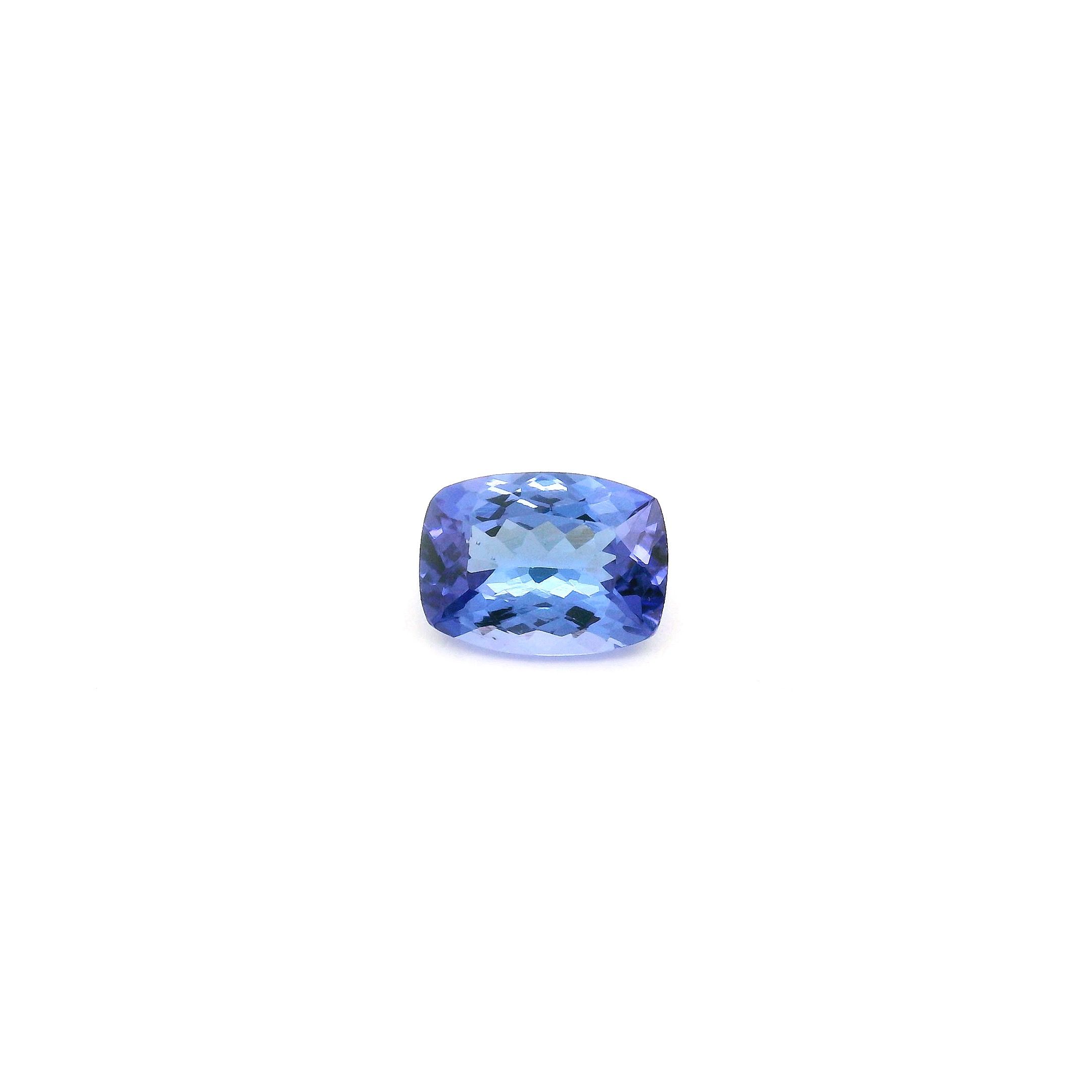 Tanzanit 1,28 ct, niebieski, szlif cushion