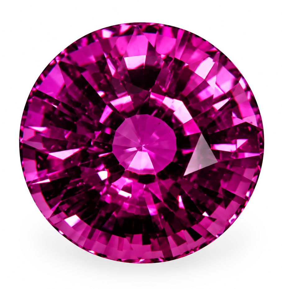 Szafir 3,29 ct, różowy, szlif okrągły
