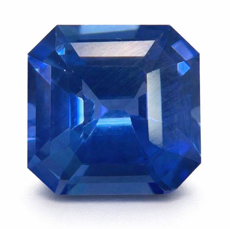 Szafir 6,61 ct, niebieski, szlif szmaragdowy