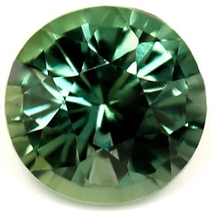 Szafir 1,07 ct, morski, szlif okrągły