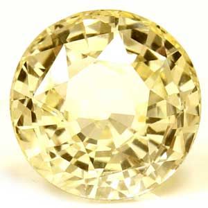 Szafir 1,60 ct, żółty, szlif okrągły