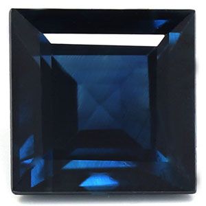 Szafir 1,05 ct, niebieski, szlif kwadratowy