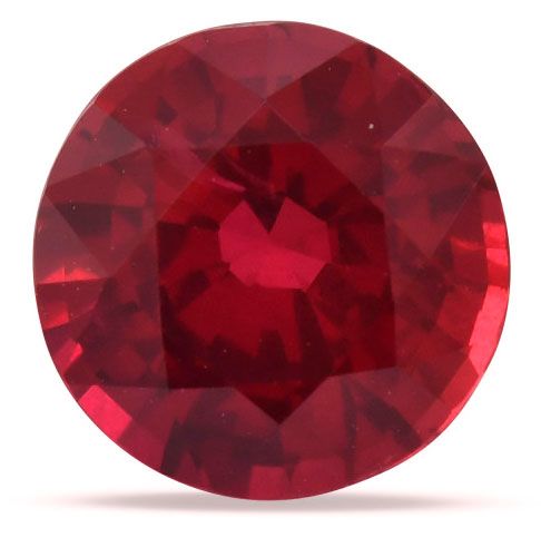 Rubin 1,58 ct, czerwony, szlif okrągły