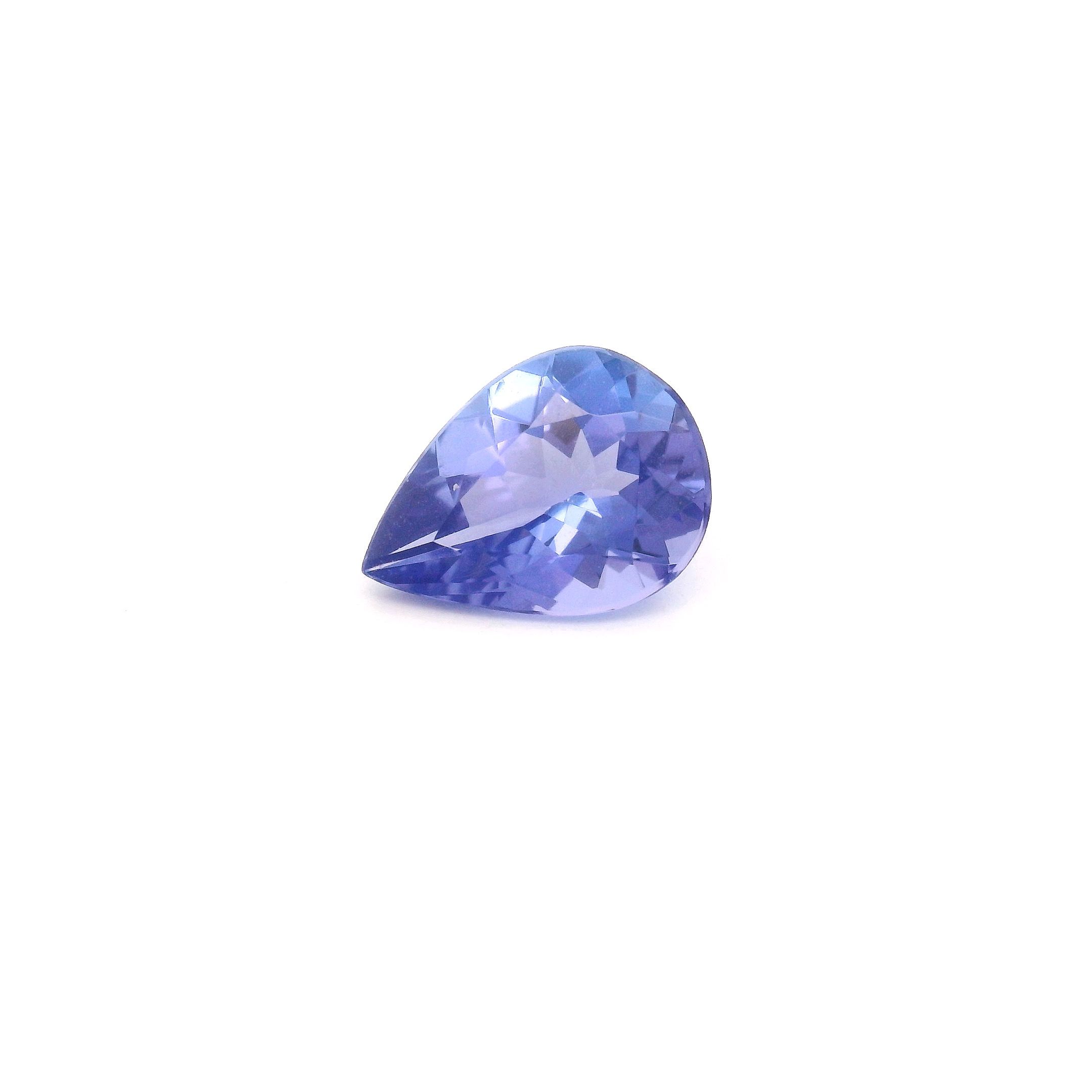 Tanzanit 1,07 ct, niebieski, szlif gruszka