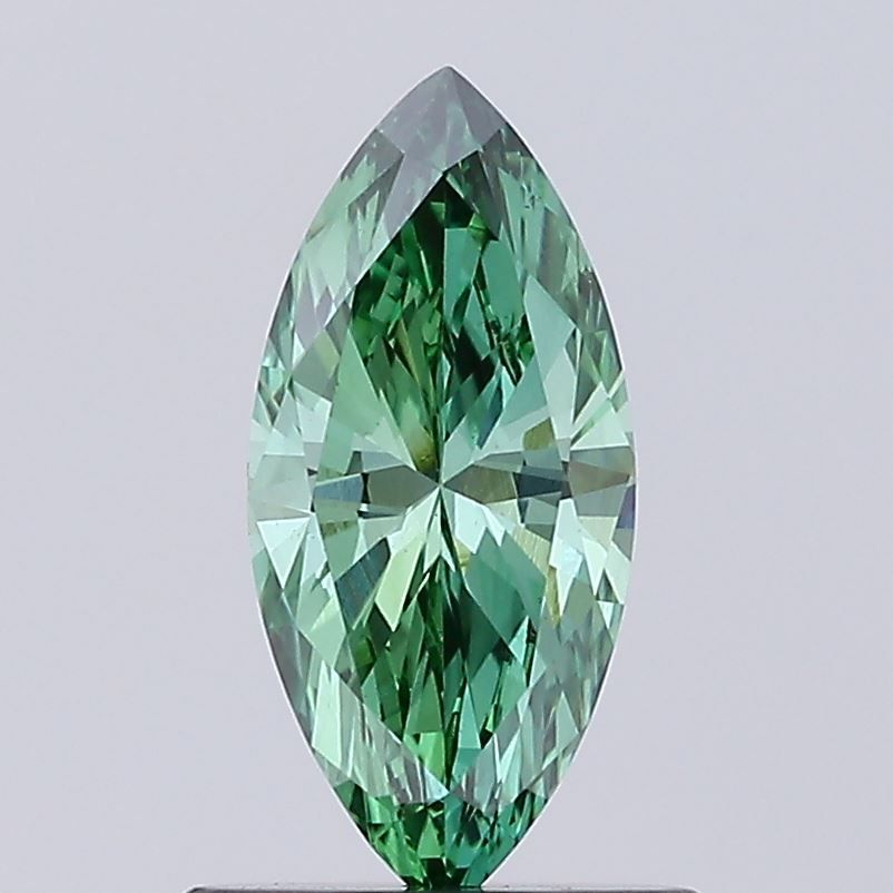 0.63 CT Fancy Vivid Green MARQUISE