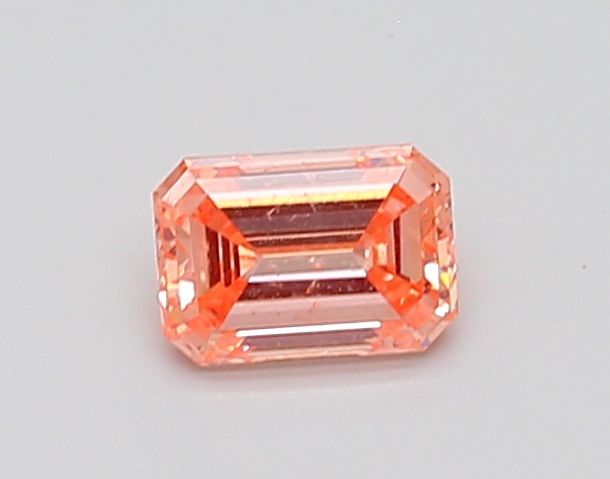 0.71 CT Fancy Intense Orangey Pink EMERALD