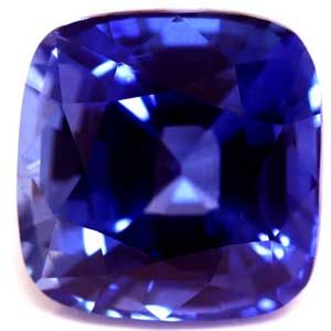 Szafir 2,05 ct, niebieski, szlif cushion