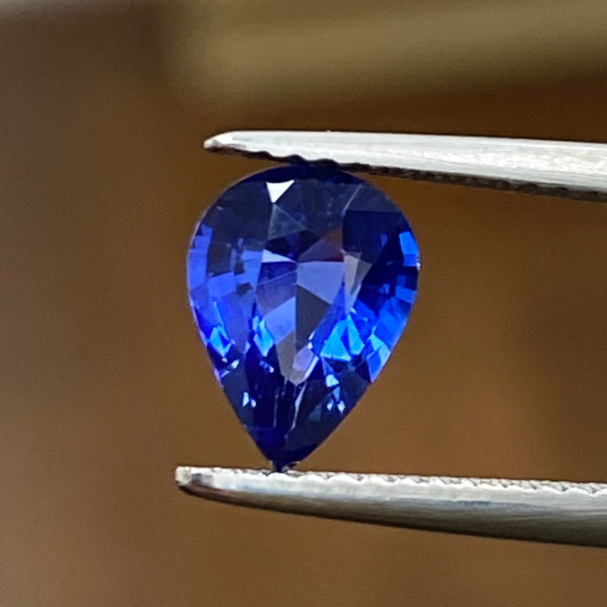 SAPPHIRE FACETED 1.24ct BLUE BLUE EC SRILANKA HEATED