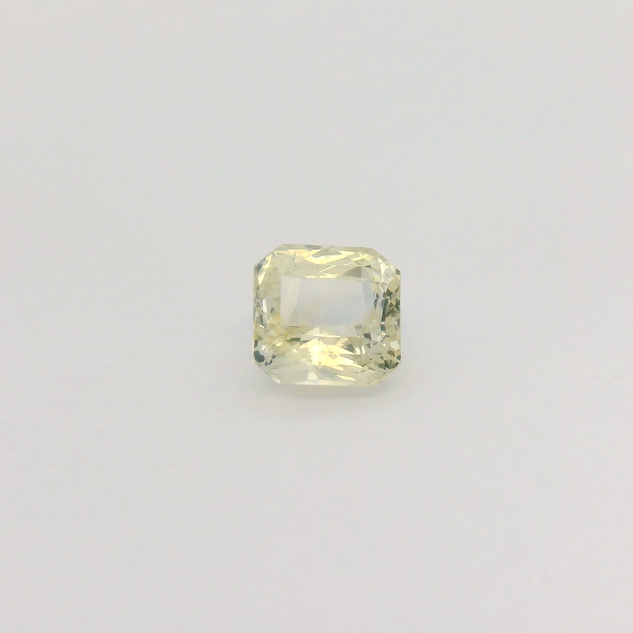 Szafir 7,71 ct, żółty, szlif ośmiokątny