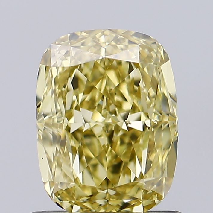 0.96 CT Fancy Intense Yellow CUSHION MODIFIED