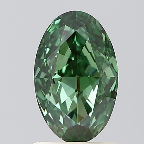 1.03 CT Fancy Vivid Green OVAL