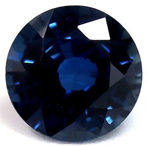 Szafir 1,21 ct, niebieski, szlif okrągły