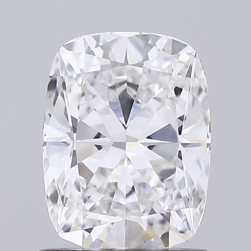 1.22-carat cushion diamond with D color, null cut, and VVS1 clarity.