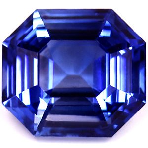 Szafir 1,61 ct, niebieski, szlif szmaragdowy