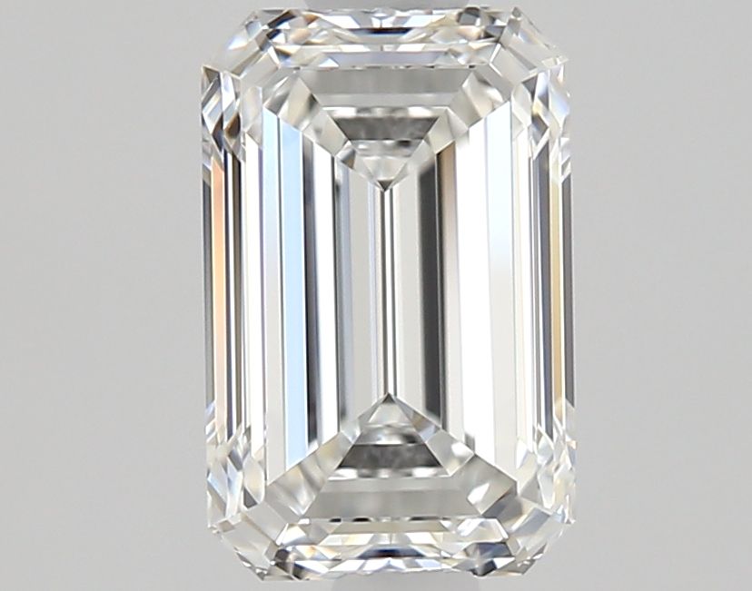 1.01-carat emerald diamond with F color, null cut, and VVS1 clarity.