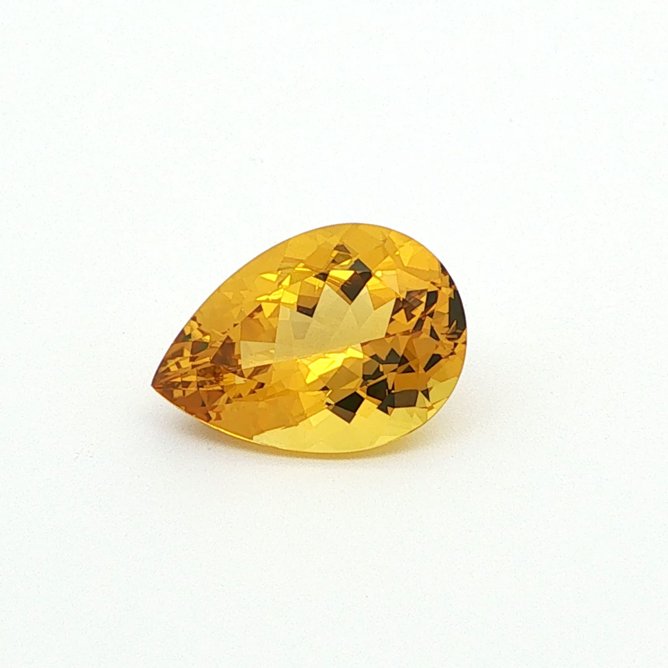Beryl 5,88 ct, żółty, szlif gruszka
