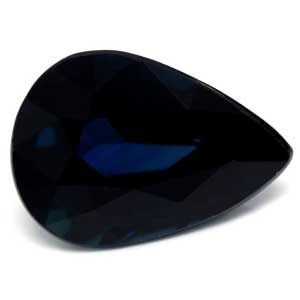 Szafir 2,06 ct, niebieski, szlif gruszka
