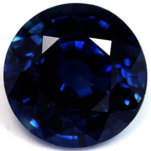 Szafir 1,45 ct, morski, szlif okrągły