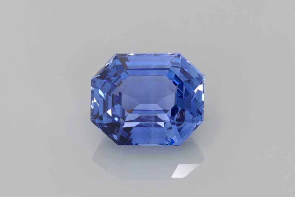 Szafir 2,06 ct, niebieski, szlif szmaragdowy