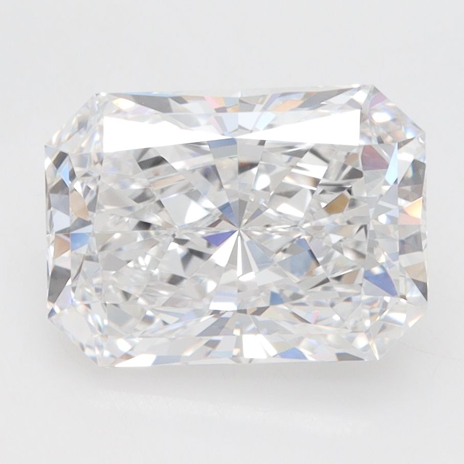 3.03-carat radiant diamond with D color, null cut, and VVS2 clarity.