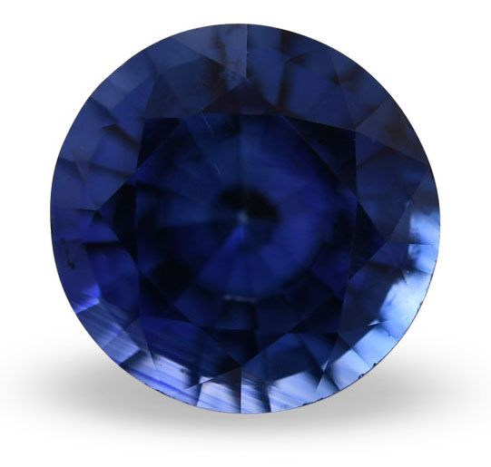 Szafir 1,03 ct, niebieski, szlif okrągły