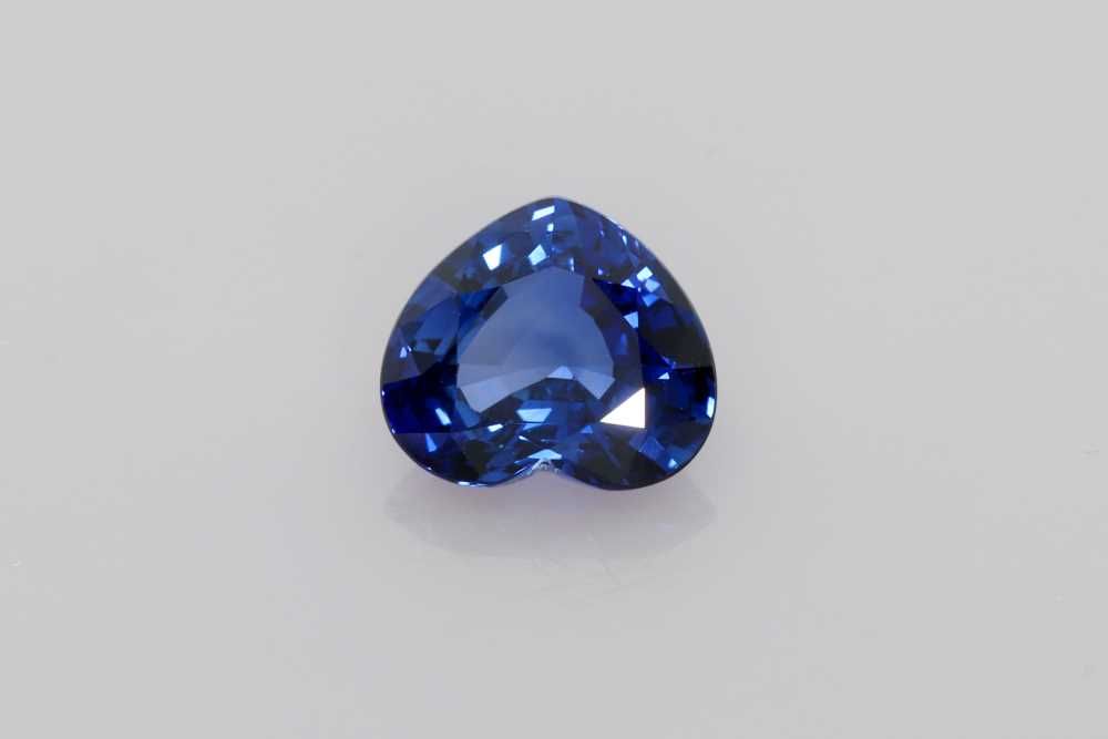 Szafir 1,54 ct, niebieski, szlif serce