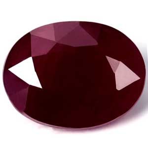 Rubin 5,29 ct, czerwony, szlif owalny