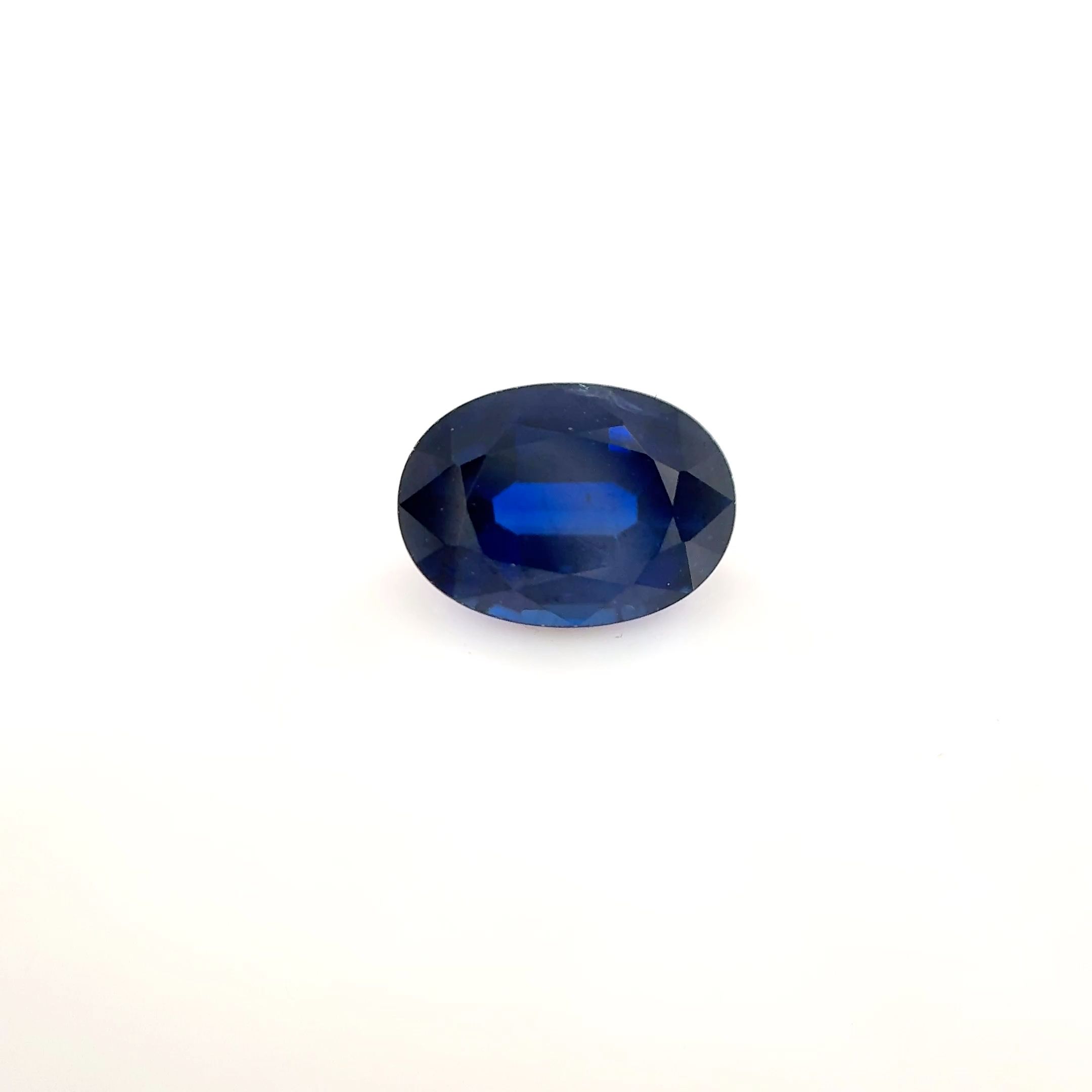 Szafir 1,05 ct, niebieski, szlif owalny