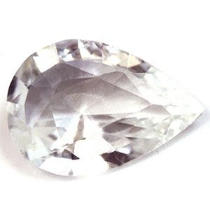 SAPPHIRE FACETED 1.37ct WHITE White EC SRILANKA NONE