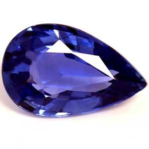 Szafir 1,11 ct, niebieski, szlif gruszka