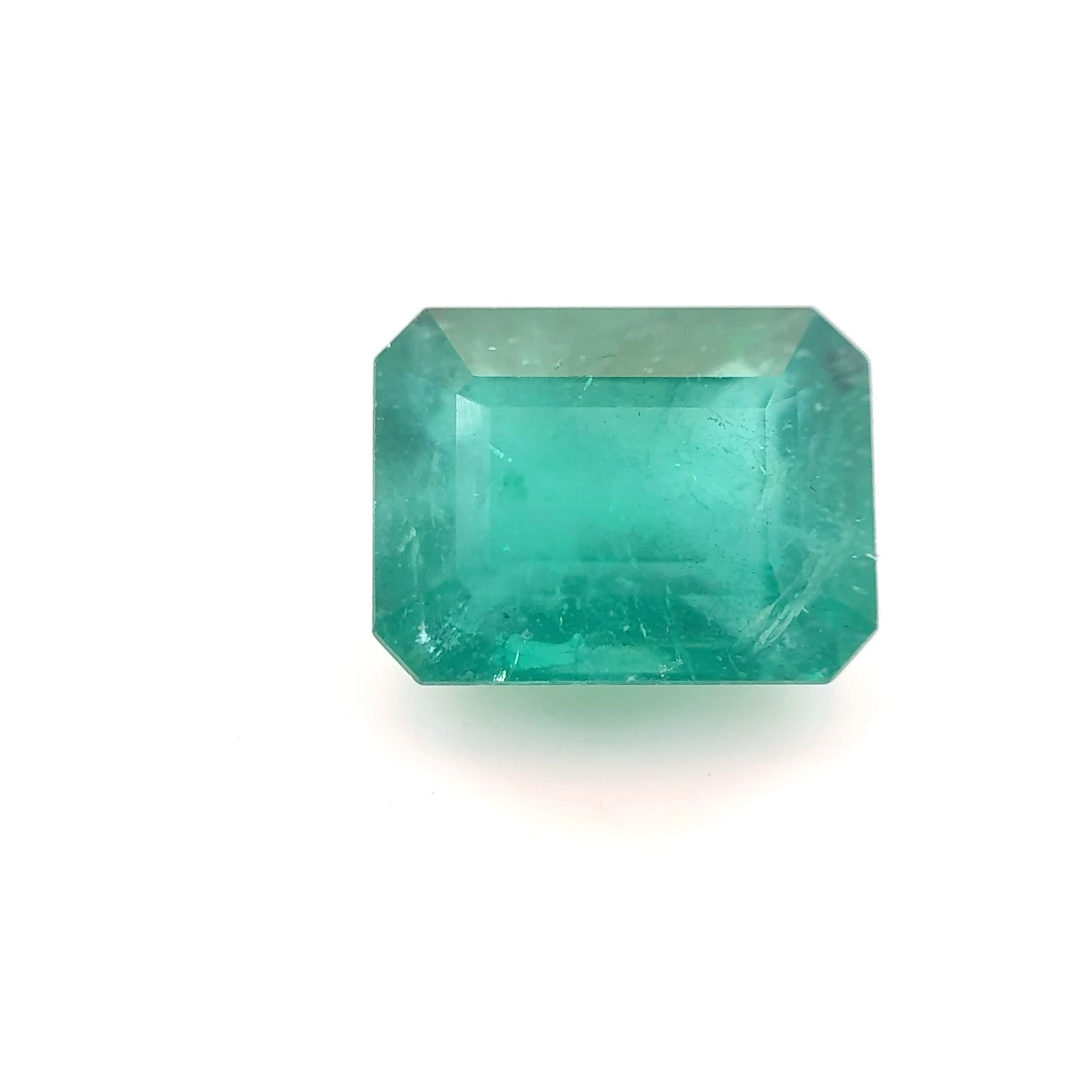 Szmaragd 2,42 ct, zielony, szlif szmaragdowy