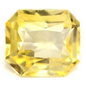 Szafir 1,80 ct, żółty, szlif szmaragdowy