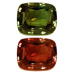 Aleksandryt 6,18 ct, zielony, szlif cushion
