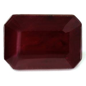 Rubin 1,34 ct, czerwony, szlif szmaragdowy