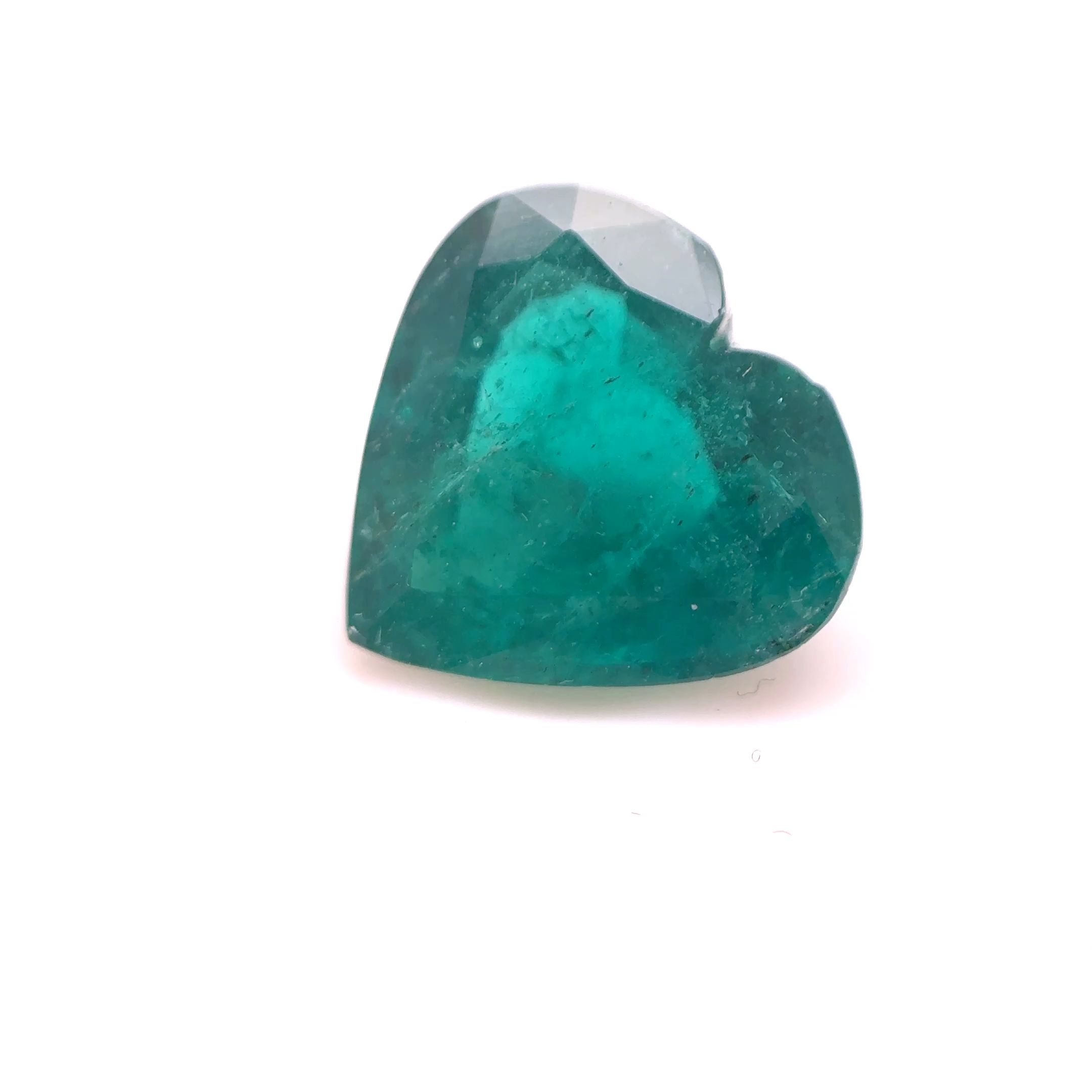 Szmaragd 2,50 ct, zielony, szlif serce