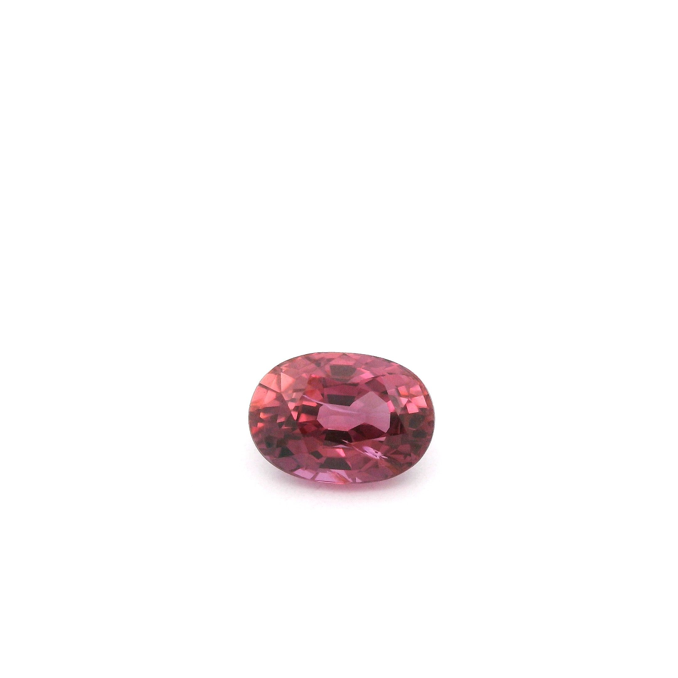 Szafir 1,27 ct, różowy, szlif owalny
