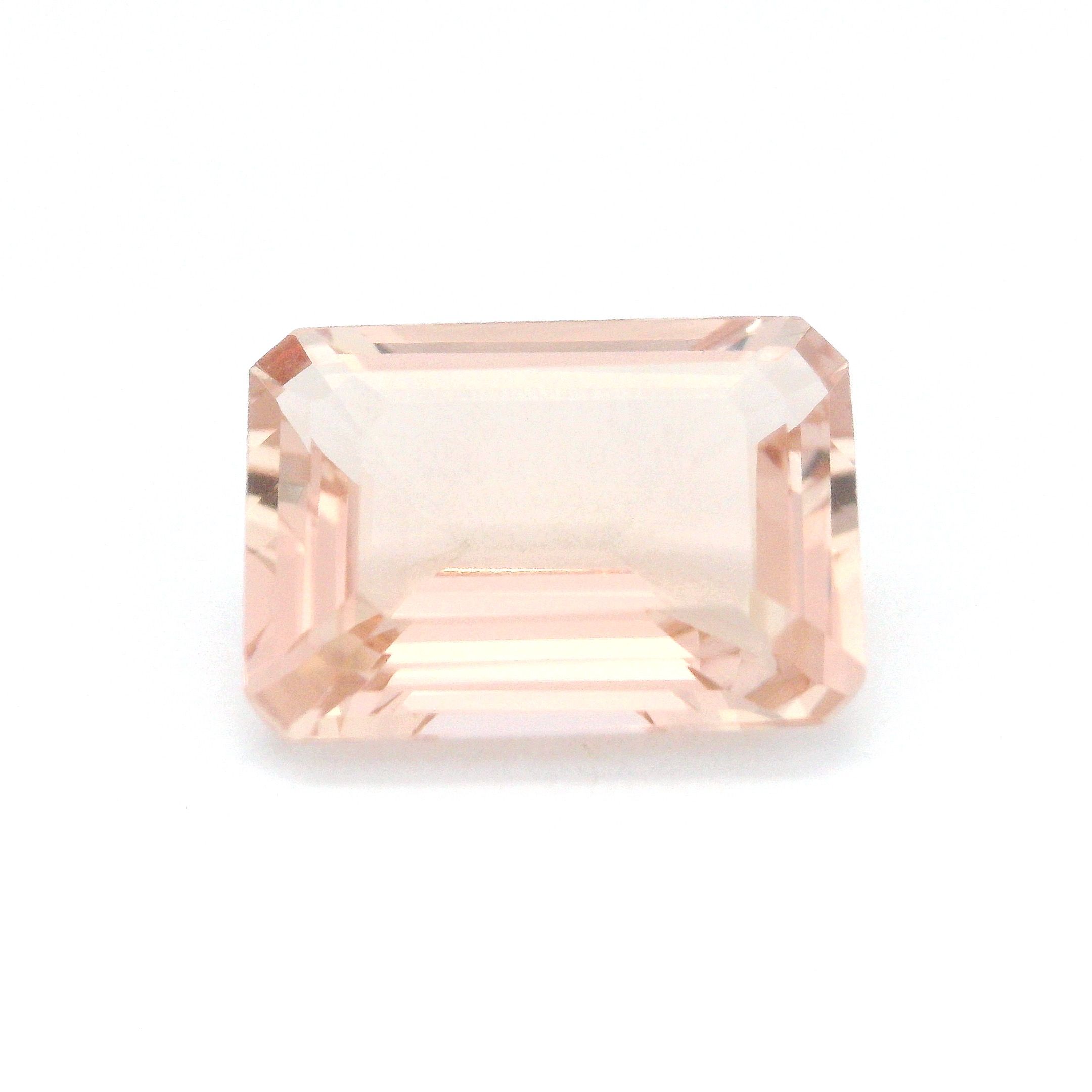 Morganit 6,69 ct, różowy, szlif ośmiokątny