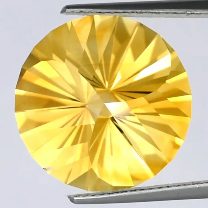 CITRINE FACETED 13.2ct ORANGE Yellowish orange SI BRAZIL HEATED