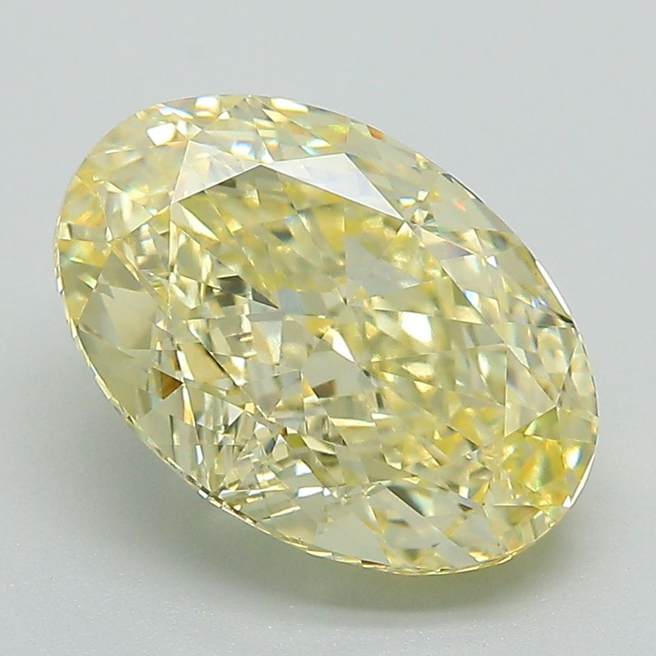 OVALE 4.28ct FANCY INTENSO GIALLO VVS2  EX EX NULLA