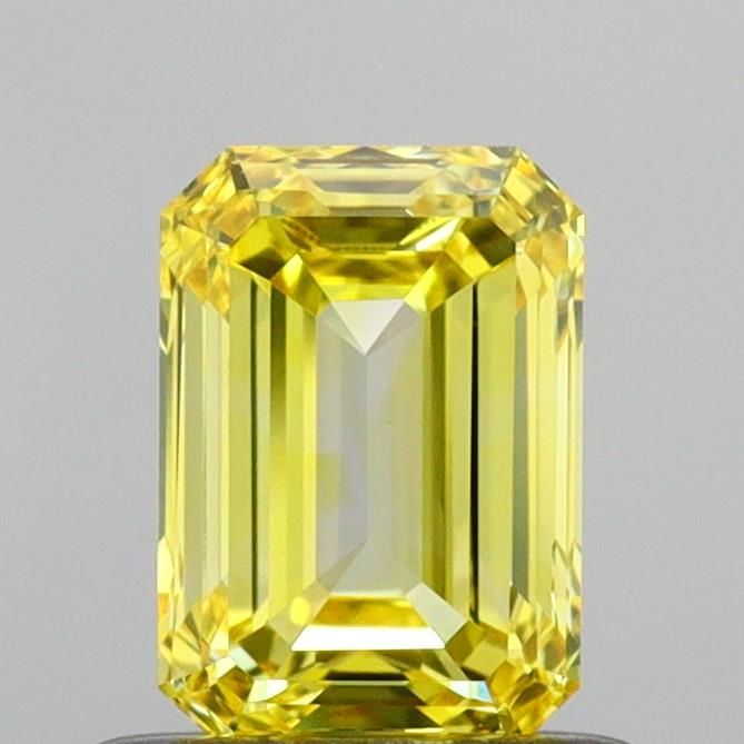 0.77 CT Fancy Vivid Yellow EMERALD