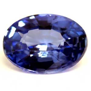 Szafir 1,07 ct, niebieski, szlif owalny