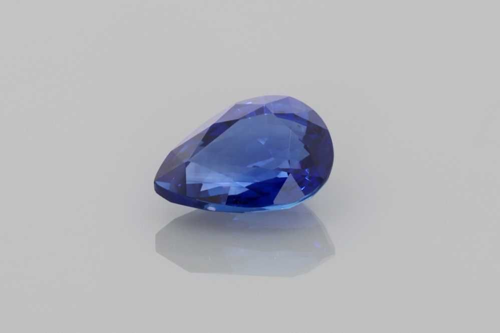 Szafir 1,06 ct, niebieski, szlif gruszka