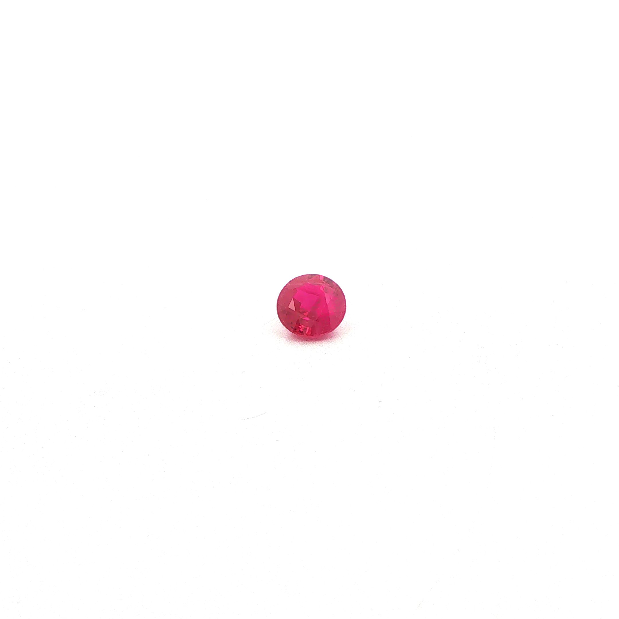 0.84 ct Round ruby