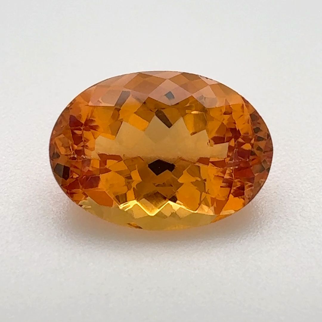 TOPAZ FACETED 3.25ct ORANGE Vivid Reddish Orange EC BRAZIL NONE